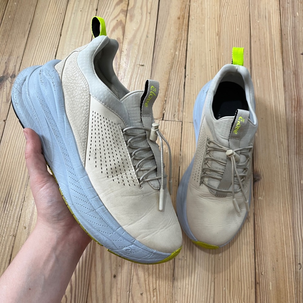 Clove Nursing Sneakers Women 9.5 Men 8 Beige Blue Neon Yellow Water Resistant